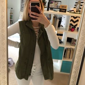 Army green utility vest